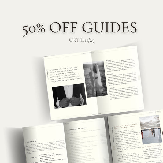 The Wedding and Pricing Guide Template for Photographers BUNDLE