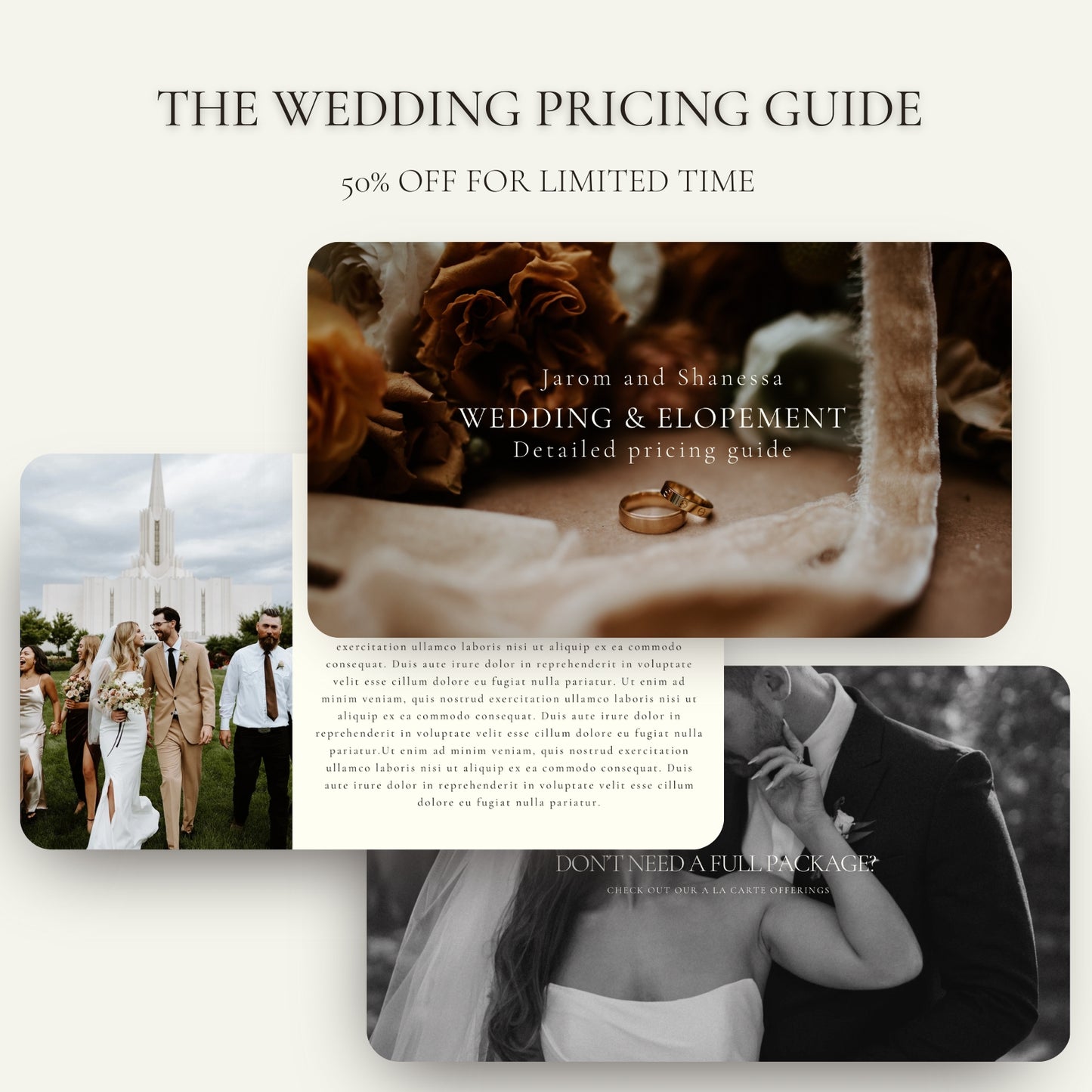 The Pricing Guide Template for Wedding Photographers